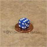 D6 8mm Opaque Blue with White Pips 20pc Dice Set