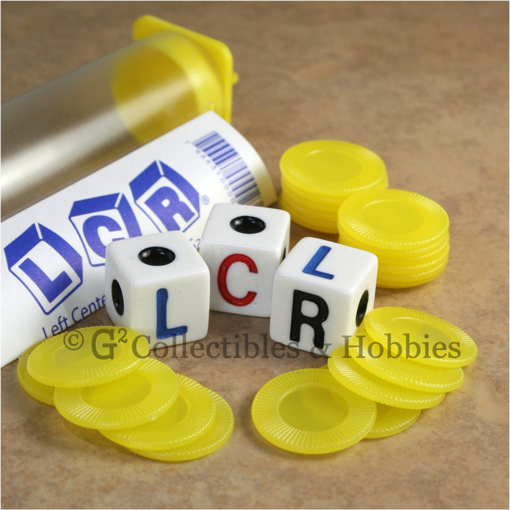 LCR® Left Center Right™ Dice Game - Yellow Chip Set