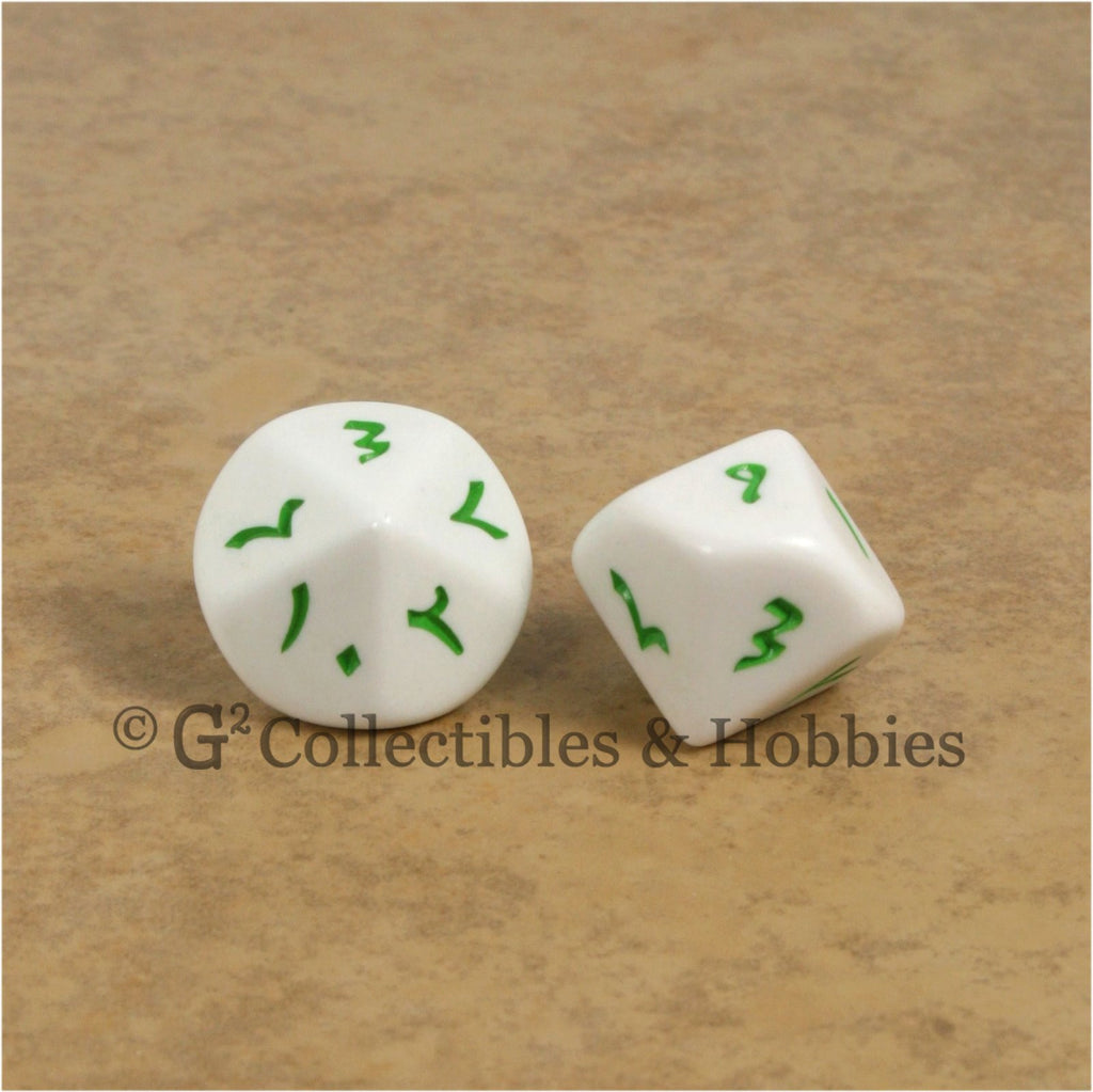 D10 Arabic Indic Numbers Large 20mm Dice Pair