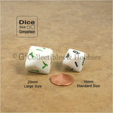 D10 Arabic Indic Numbers Large 20mm Dice Pair