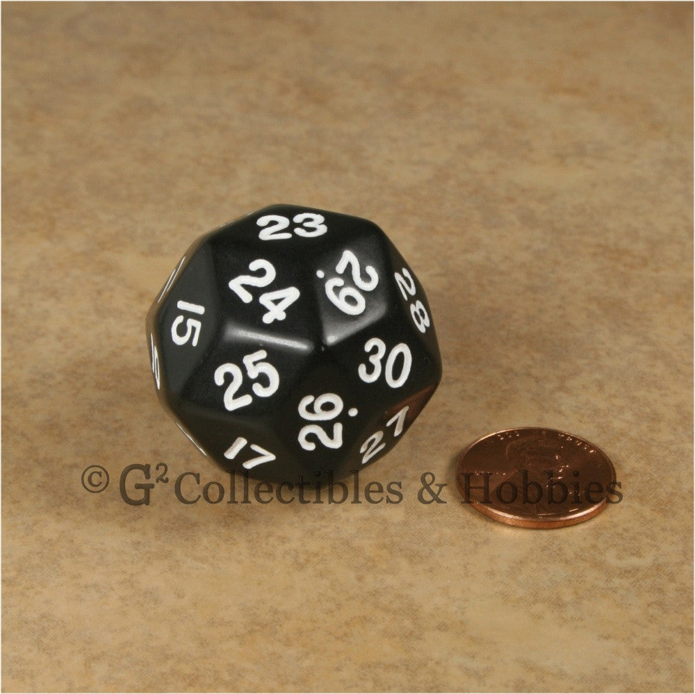 D30 Opaque Black with White Numbers