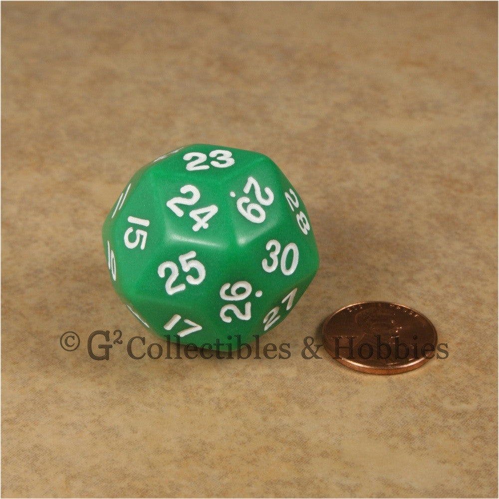 D30 Opaque Green with White Numbers