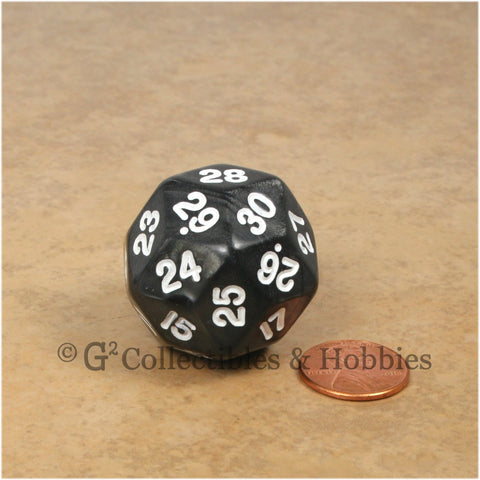 D30 Pearlized Black with White Numbers