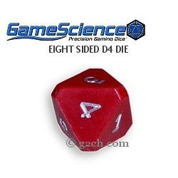 D4 (8 Sided) Opaque Red Gamescience Die