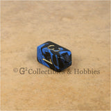 D4 Crystal Oblivion Blue Die with Gold Numbers