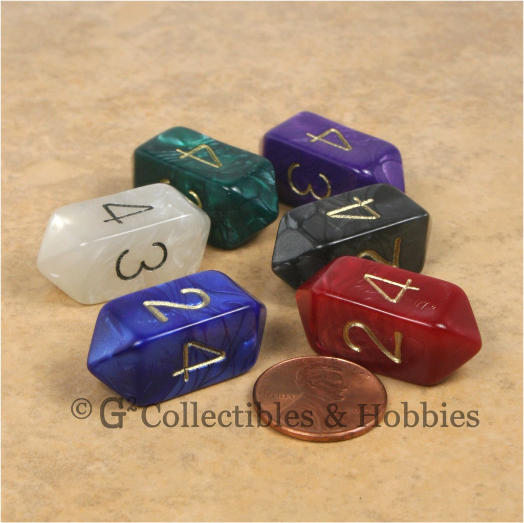 D4 Crystal Pearl Dice 6pc Set - 6 Colors – G2 Collectibles & Hobbies