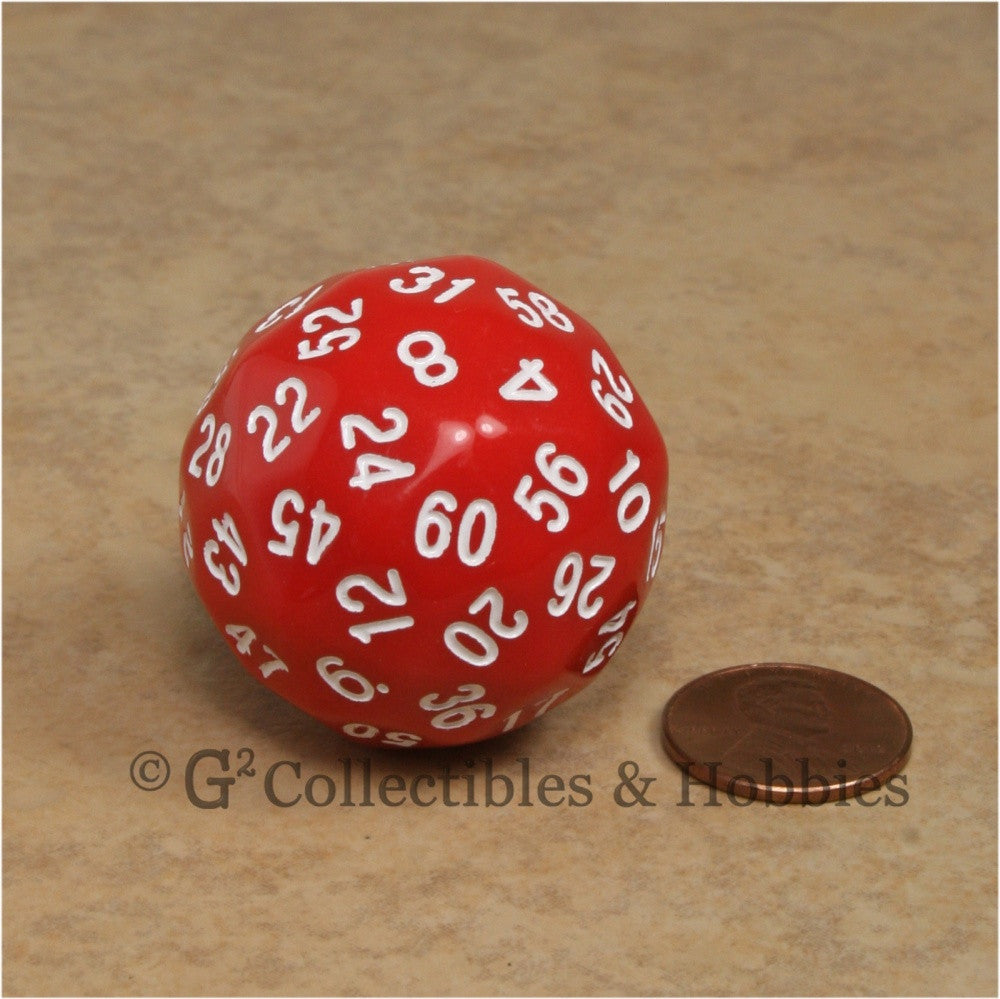 D60 Red Sixty Sided Die