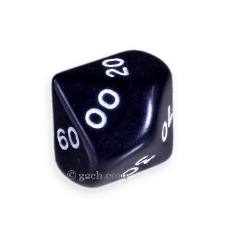 D10 DECADE Opaque Black with White Numbers