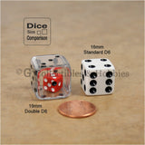 D6 19mm Double Dice 6pc Dice Set - Red