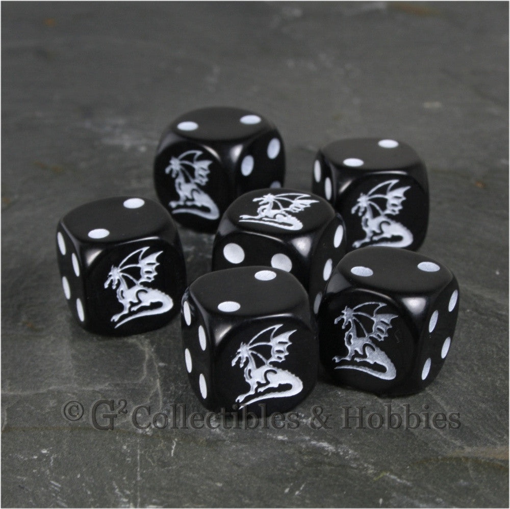 Dragon Dice 6pc Set - Black