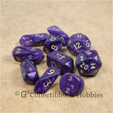 RPG Dice Set Hybrid Pearl Purple with Gold Numbers 10pc
