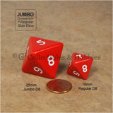 D8 Jumbo 25mm Opaque Red