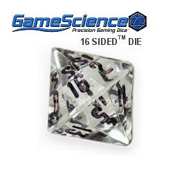 D16 Transparent Diamond Gamescience Gem Die