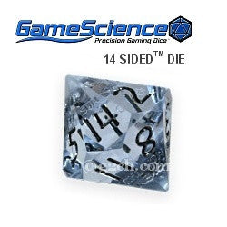 D14 Transparent Blue Moonstone Gamescience Gem Die
