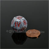 12 Sided Roman Numeral D4 Pair - Granite with Red Numbers