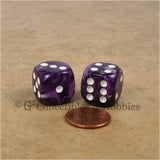 D6 16mm Deluxe Swirl Purple 6pc Dice Set