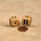 D6 16mm Wood (Light Stained) 6pc Dice Set